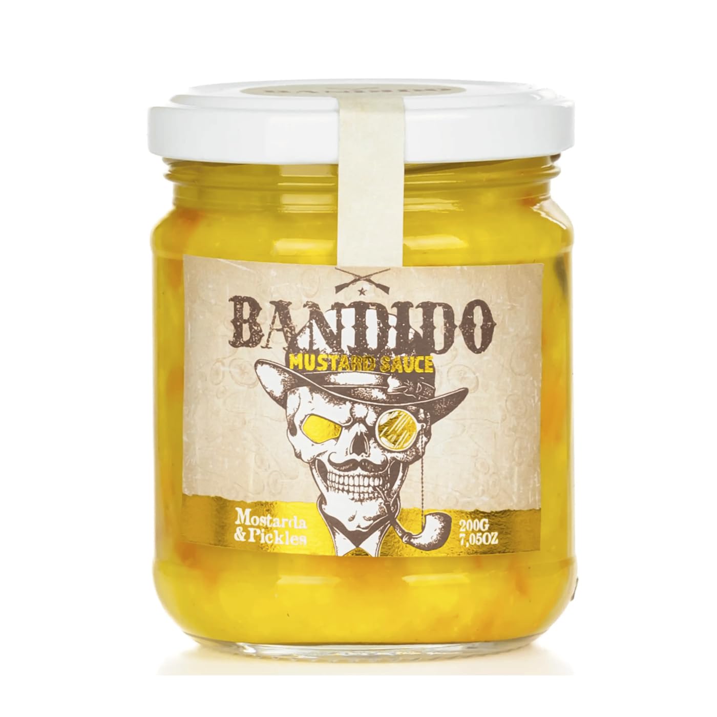 Mostaza Bandido con Pepinillos 200 g Crema de Mostaza Gourmet con Verduras Encurtidas Portugal