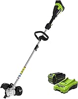 Greenworks 40V 8" Brushless Cordless Lawn Edger with 4.0Ah Battery, Charger & Tool-Less Depth Adjust - 4-Year Warranty
