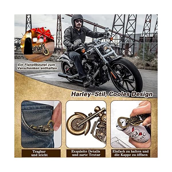 LKKCHER abridor de cerveza, abridor de botellas de motocicleta, regalos de cerveza para hombres, regalo para hombres… - Imagen 5