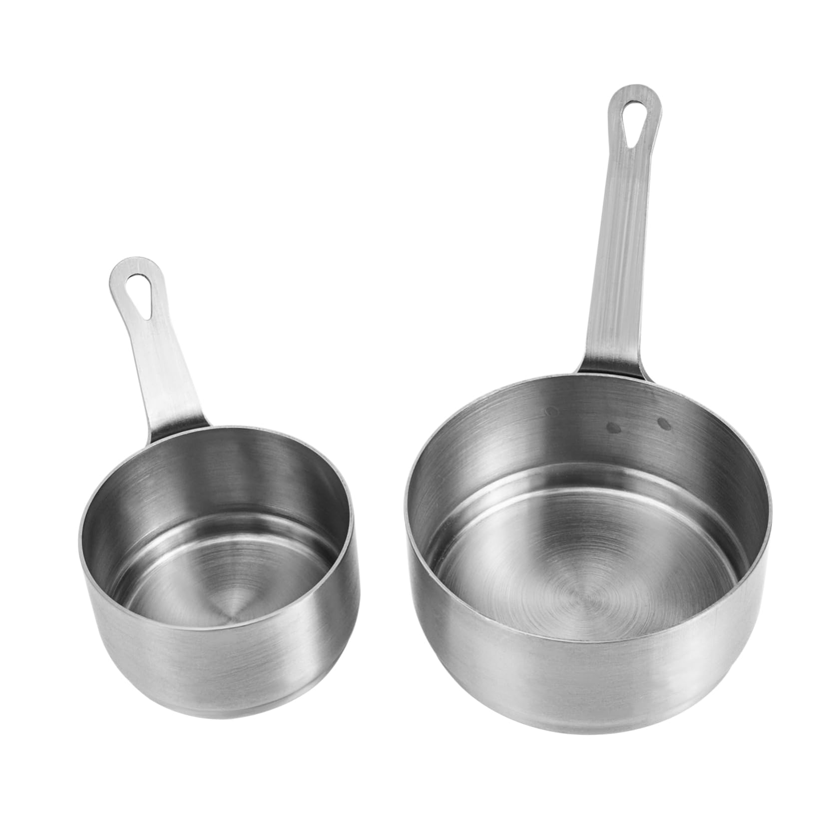 Cabilock 2Pcs Stainless Steel Western Food Seasoning Plates with Handle Sauce Cups for Dipping Sauces Appetizers Salads and More for and Table Decor