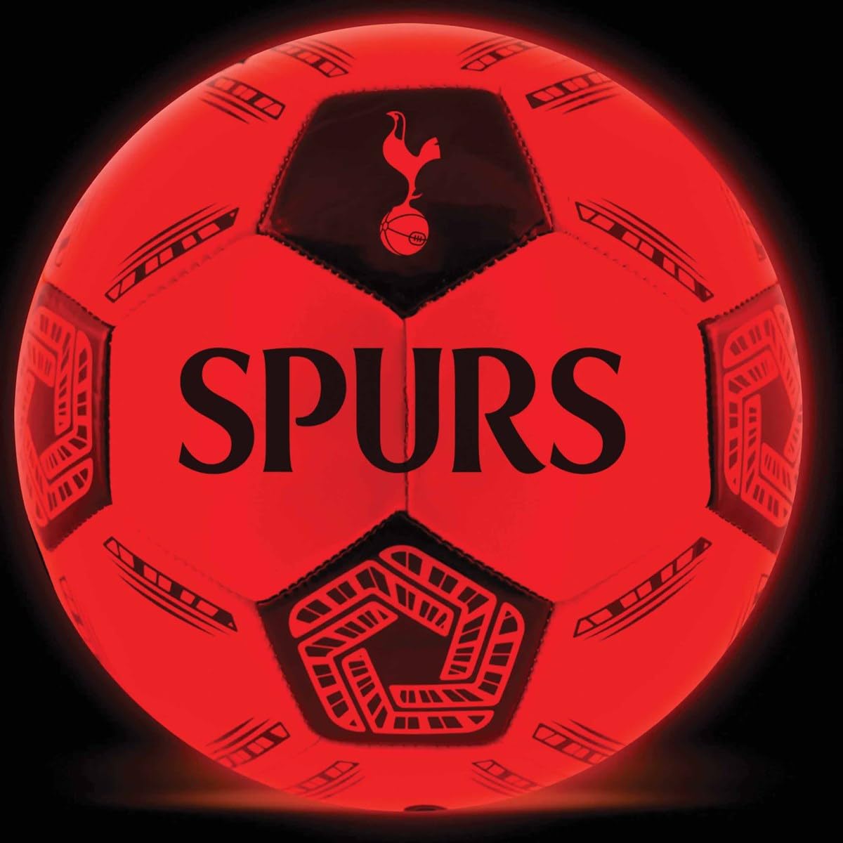 Hy-Pro Tottenham Hotspur Light Up LED Football Size 5 with Impact-Activated Lights - Light Up Ball with Auto-Shutoff & Enhanced Grip for Night Games - Suitable Footballs for All Ages