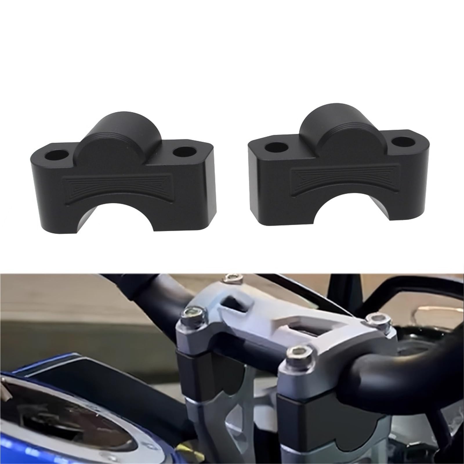Podnośnik Kierownicy Motocykla Pasuje Do Tiger Sport 800 660 2022 2023 2024 2025 Uchwyty Podnoszenia W Górę I Tyłu Zacisk Wspornika Kierownicy Riser zacisk Adapter(Silver)