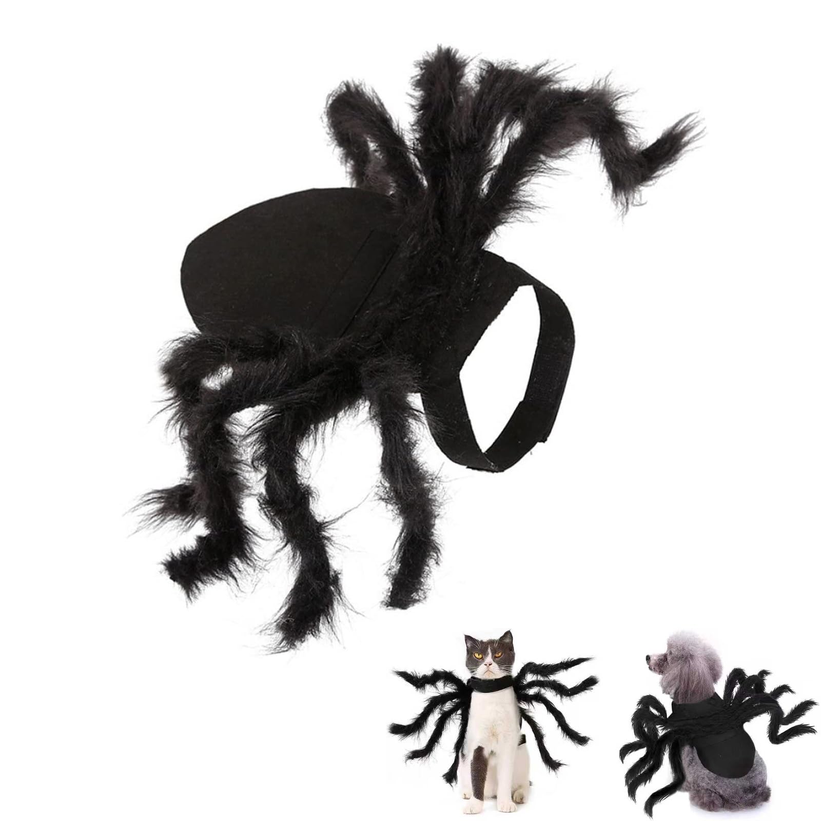 Black Adjustable Spider Cat Costume, Black Cat Spider Costume (M)