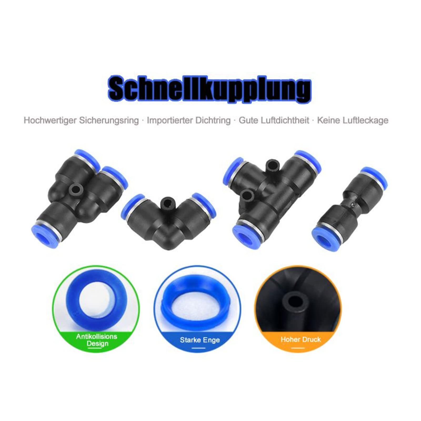 GEKO Snelkoppeling - 6mm Verbinding - Pneumatische Toepassingen - Duurzaam Materiaal GEKO Snelkoppeling - 6mm Verbinding - Pneumatische Toepassingen - Duurzaam Materiaal