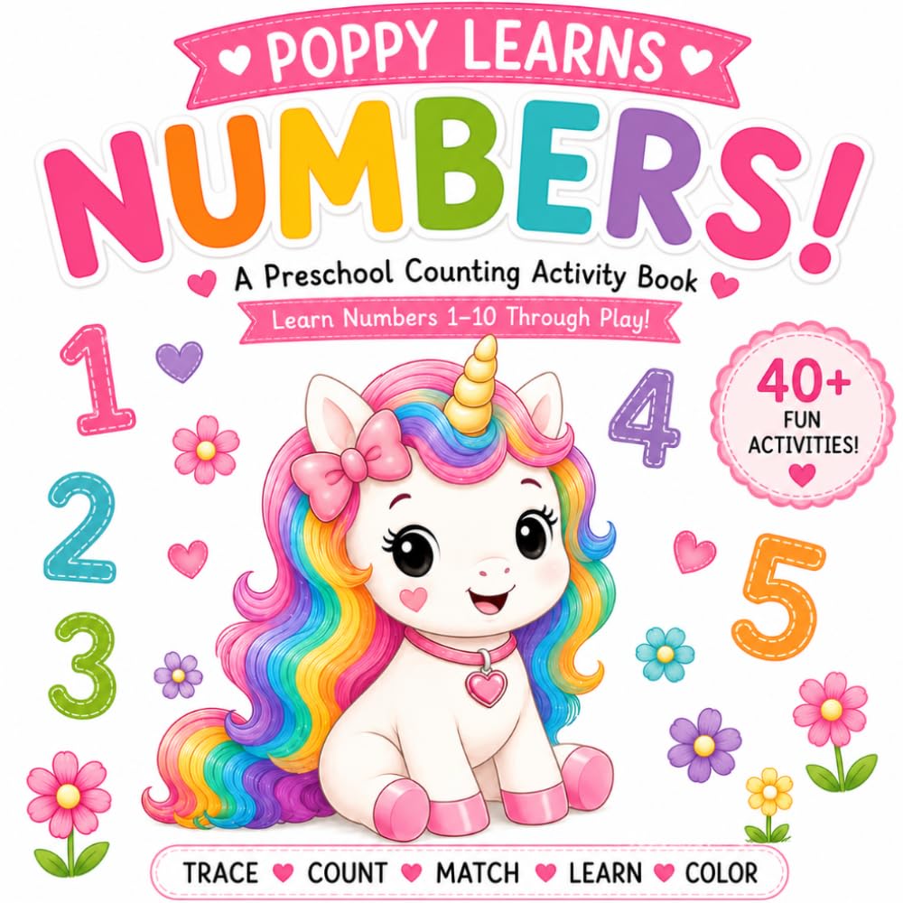 Poppy Learns Numbers: A Preschool Counting Activity Book