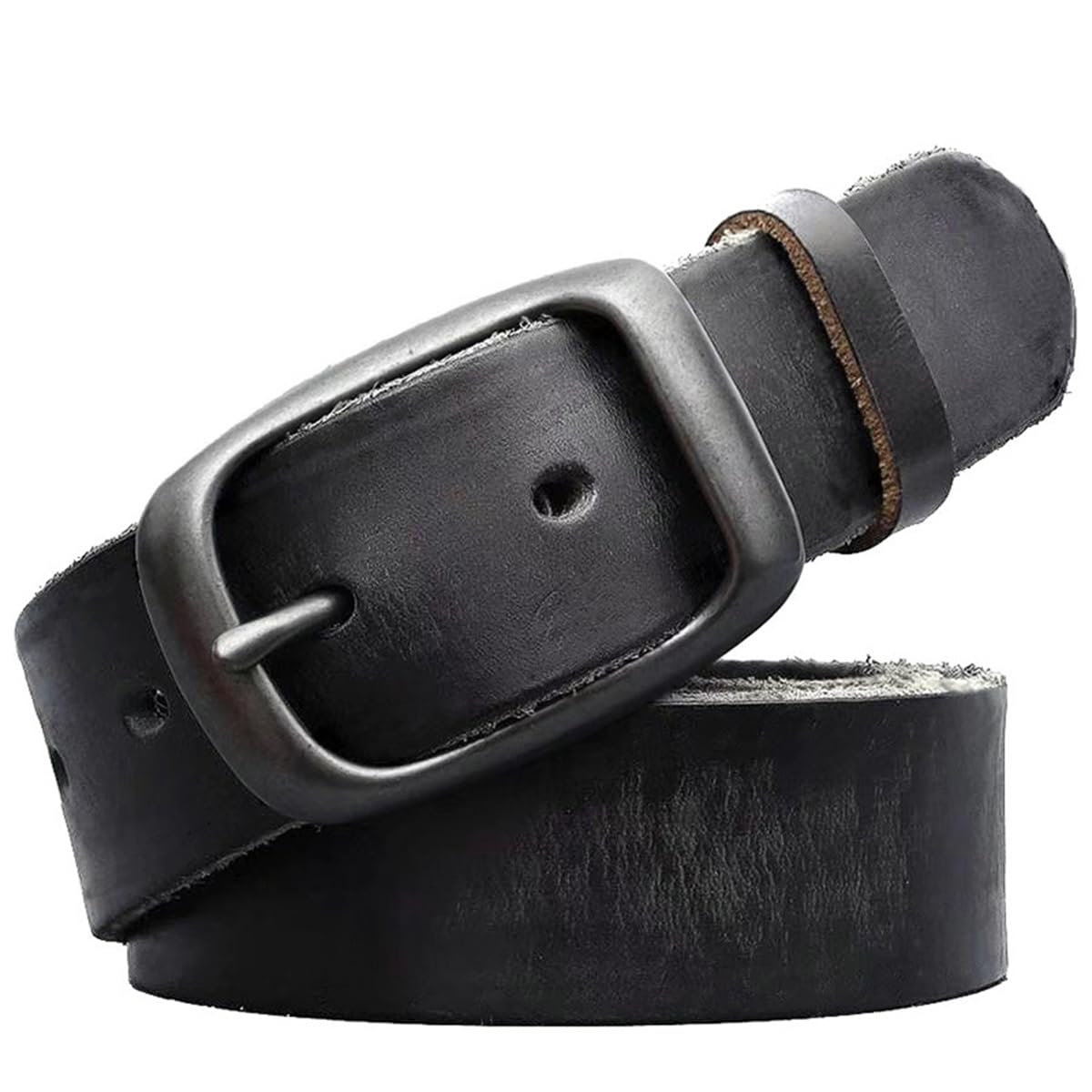 Ceinture en cuir véritable homme avec boucle antique idée cadeau rétro - 4