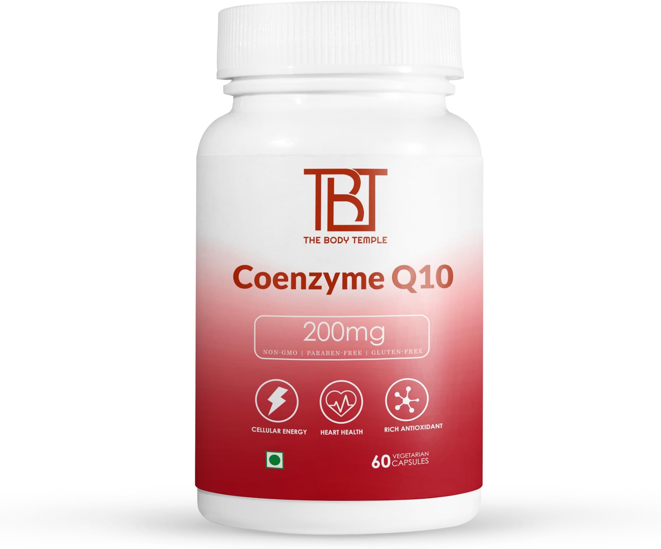 TBT The Body Temple High Absorption Coenzyme Q10 CoQ10 200 mg with Piperine Extract 5 mg (60 capsules (Pack of 1))