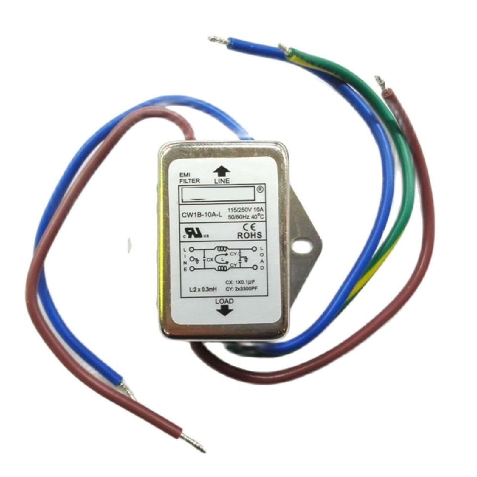 BRODEFUP CW1B 115V / 250V 10A CW1B-10A-L Single Phase Filter 220V(CW1B-3A-L)