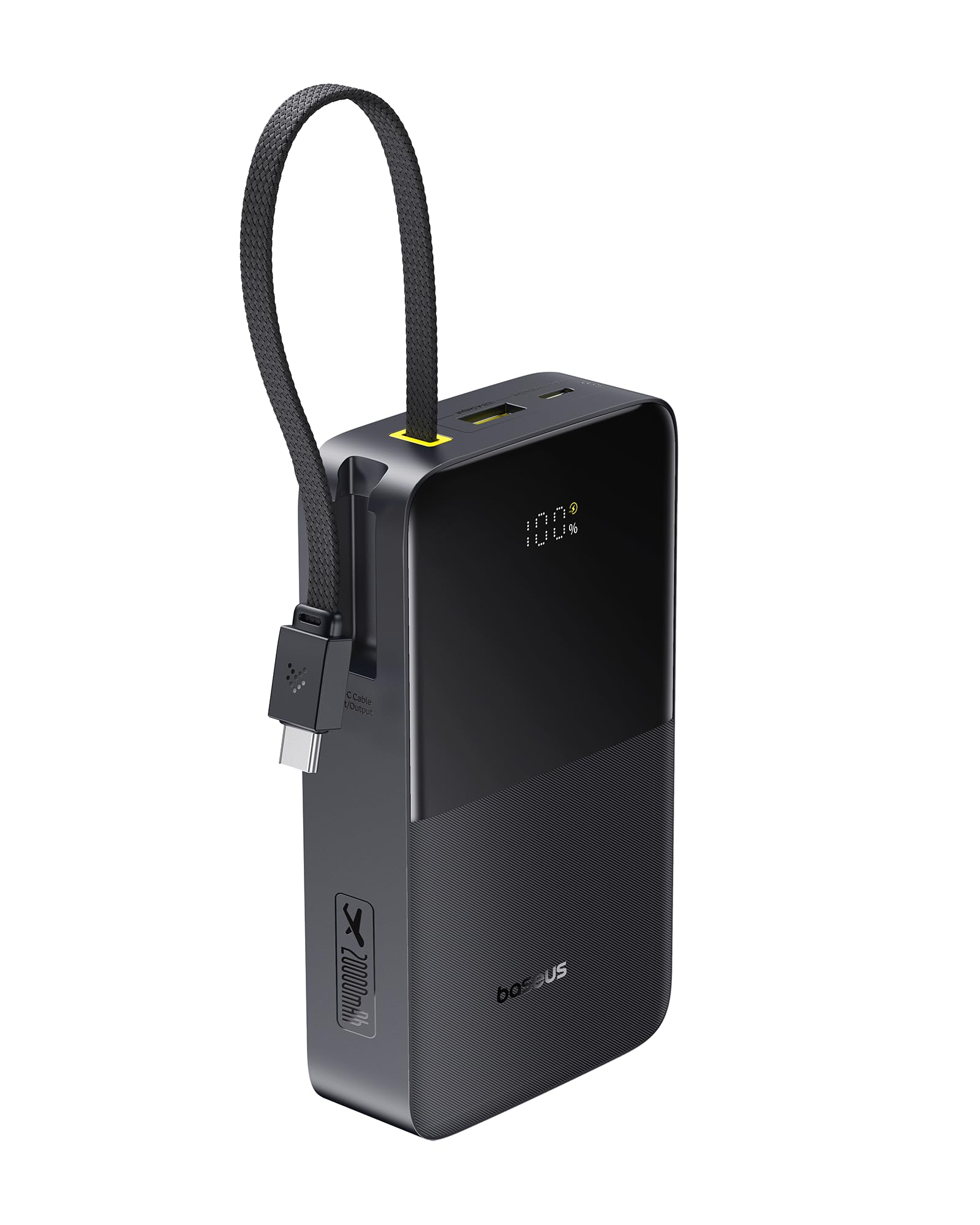 Baseus EnerFill FC51 Bipow2 Pro Power Bank with digital display and integrated cable