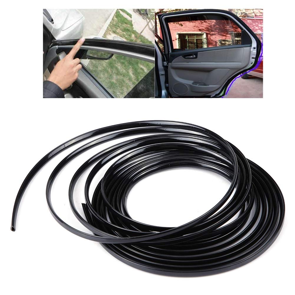 Bande De Protection Porte Voiture Profil U 6M - Garde-Boue Anti-Rayures Argent/Noir