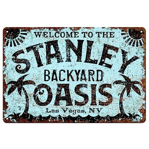 Custom Backyard Oasis Outdoor Metal Patio Porch Sign