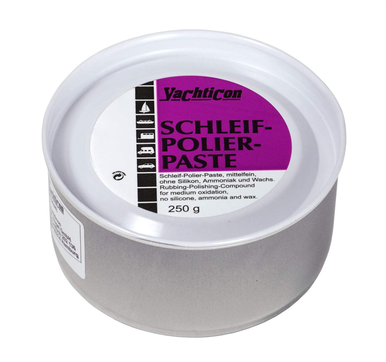 Yachticon Boots Politur Set abrasivi e pasta lucidante Rubbing Premium Politur con Teflon Premium Duro Wax con Teflon