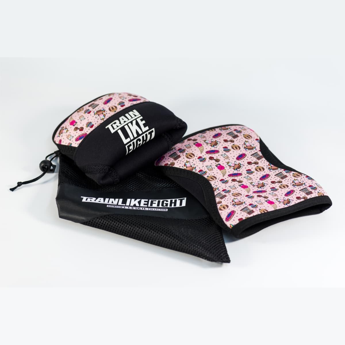 TRAINLIKEFIGHT Rodilleras Rainbow Cookie Attitude (X-Small, soft pink)
