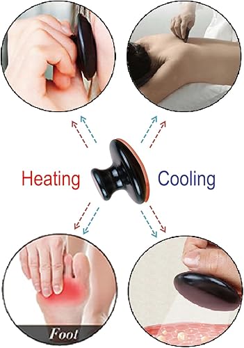 Miniatura 6 de LLY - Herramientas multifuncionales de masaje de raspado. Piedra bian sibin negra natural. Cuidado de belleza y salud, alivia arrugas, masaje