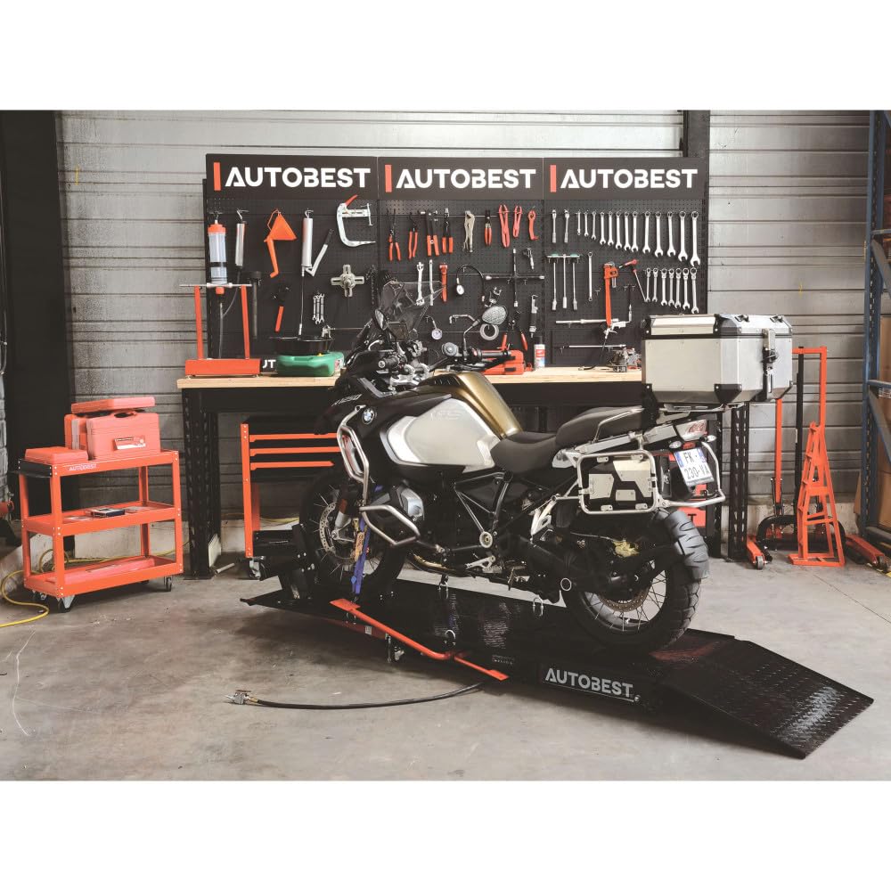 Table levage moto pneumatique 450 kg - Hauteur de levage de 175 à 700mm