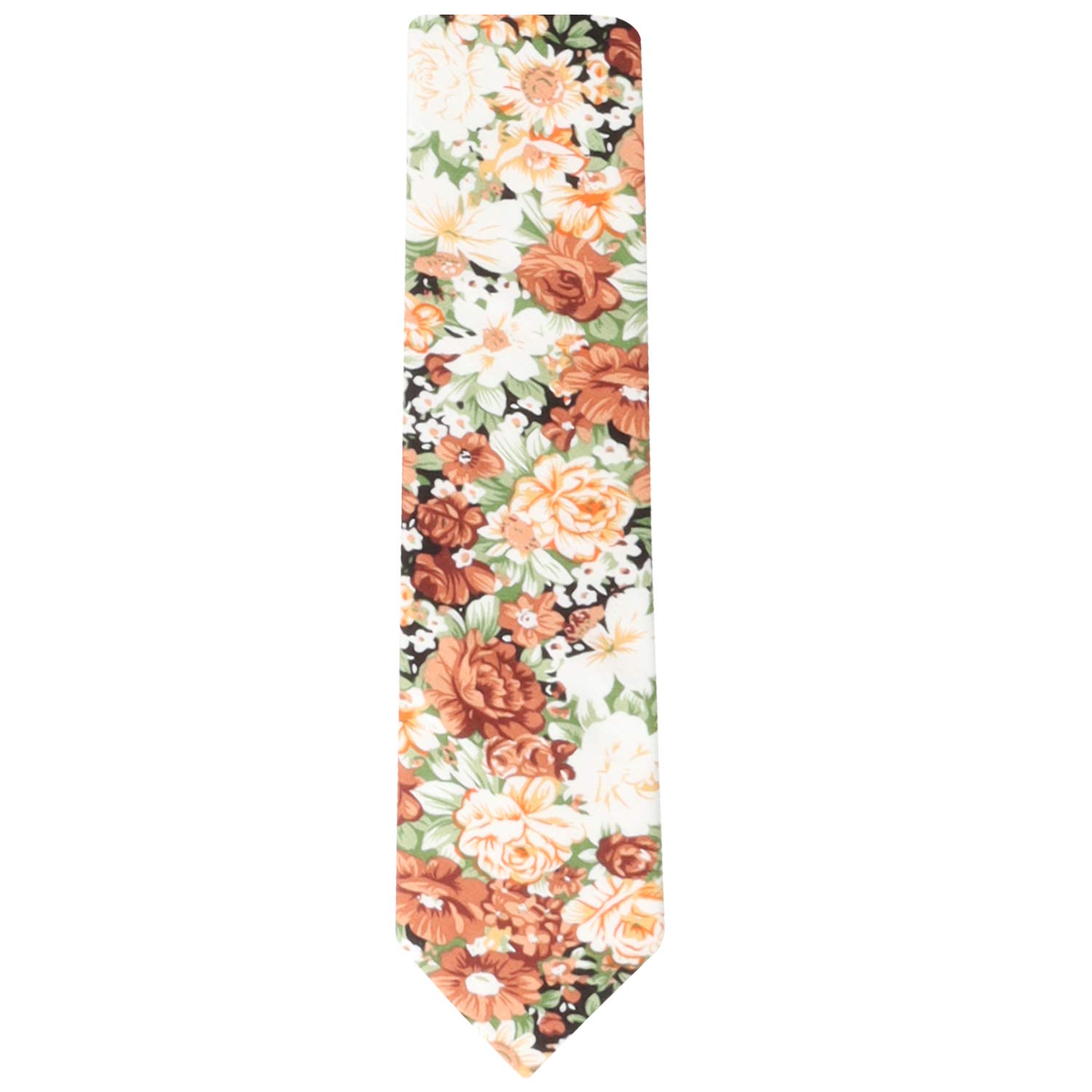 Corbatas flacas florales | Corbata de algodón | Corbata de boda para padrinos de boda para él | Corbata de flores para padrino de boda, Artesano floral 7