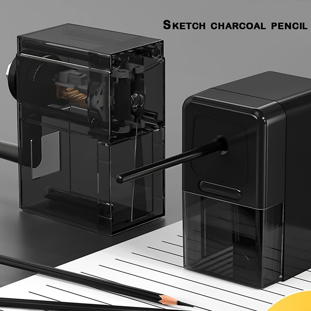 Taille-crayon Manuel Pencilsharpener Simple Transparent Sharpener suitablefor No.2pencil Childrenandadults grande capacité réglable Nib Pencil Sharpener (Color : A)