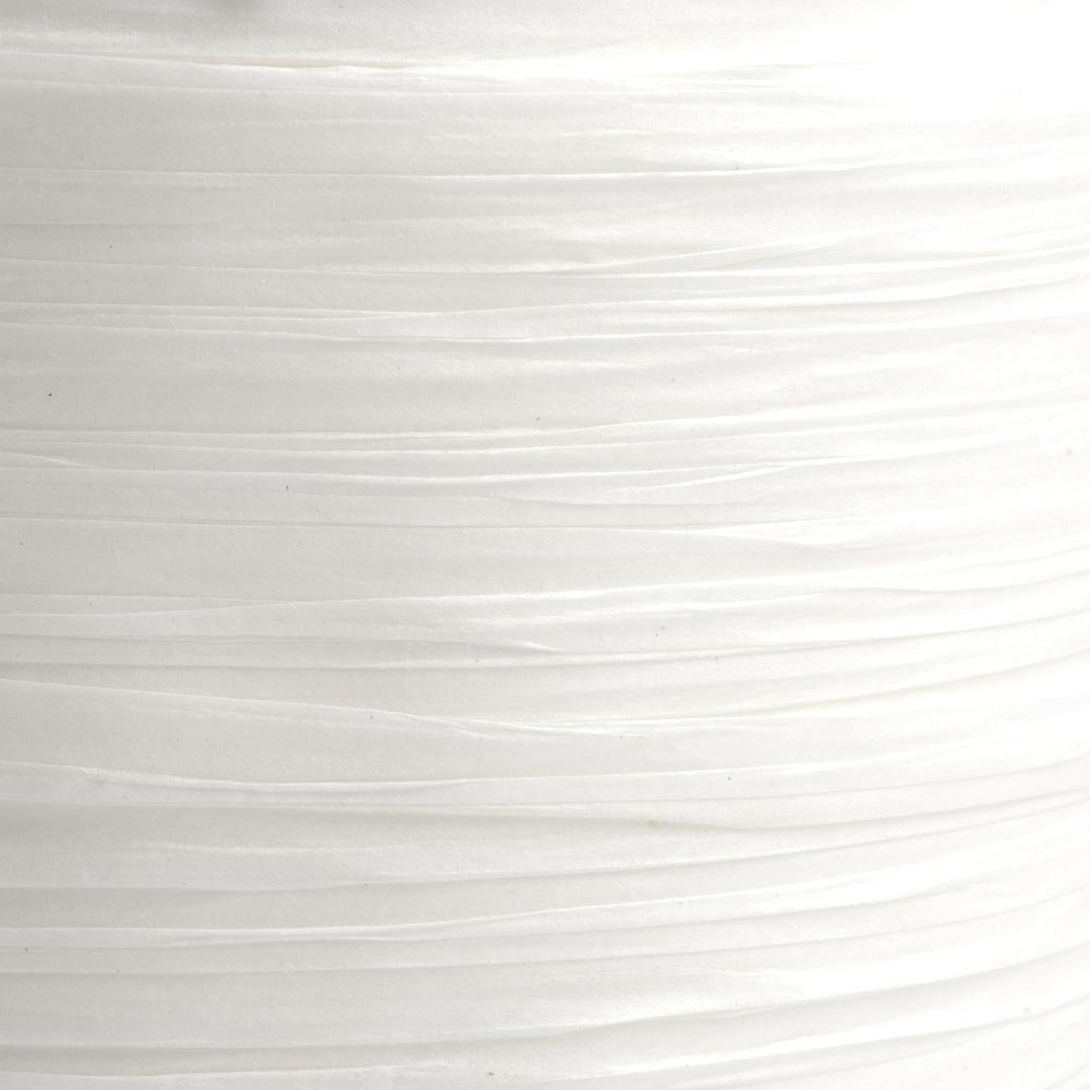 Italian Options Paper Raffia Ribbon 7mm x 100M - White