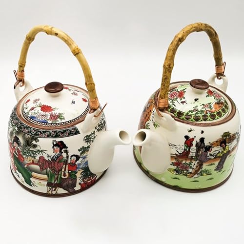 Miniatura 2 de Angoily Mango de tetera de ratán, mango de tetera japonesa, repuesto para ollas de cerámica, accesorios de mango de repuesto, 3 piezas