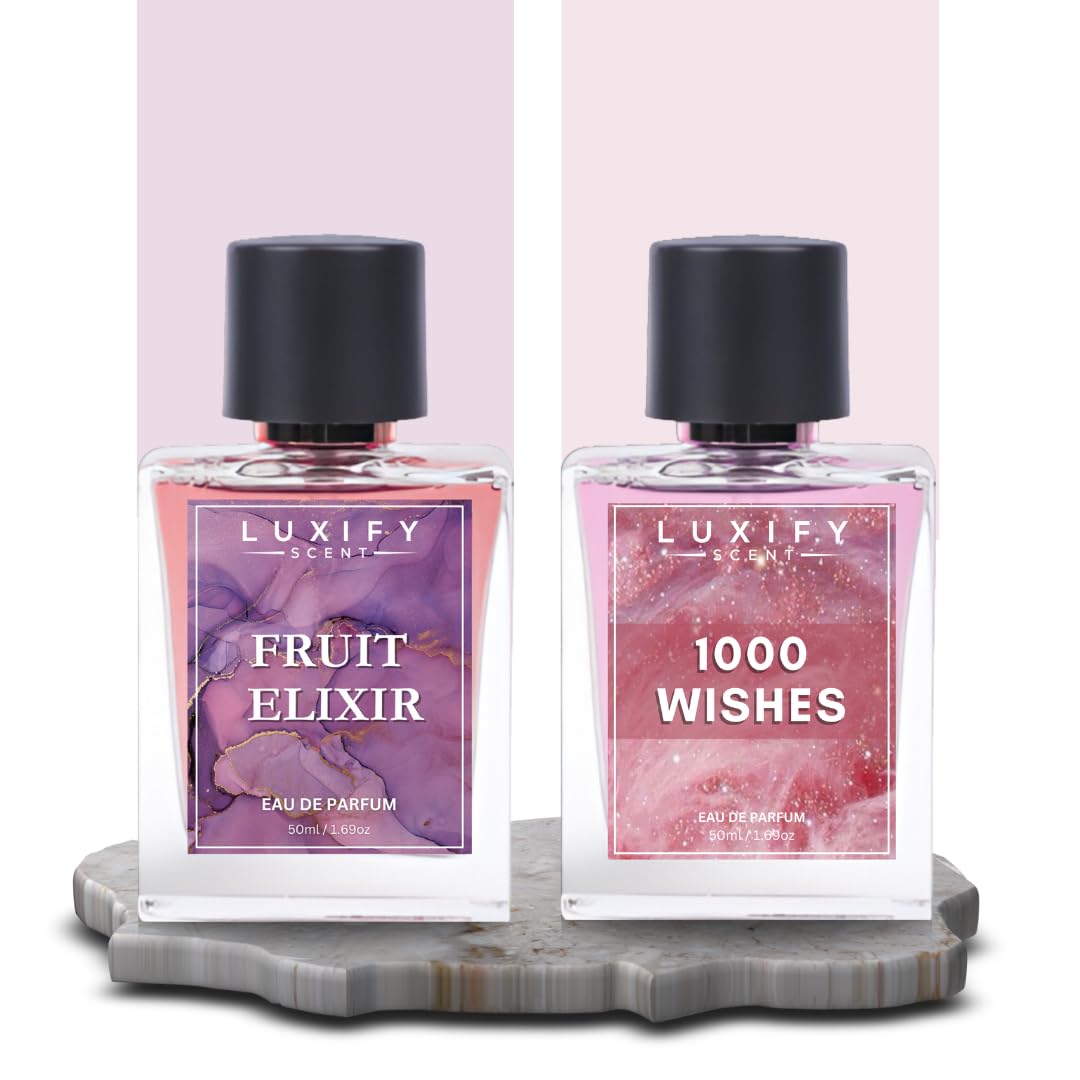 Fruit Elixir and 1000 wishes Perfume | Notes of Peach,Lily and Vanilla Fragrance | Eau De Perfume| Unisex Fragrance | Luxury Gift Pack | 50ml