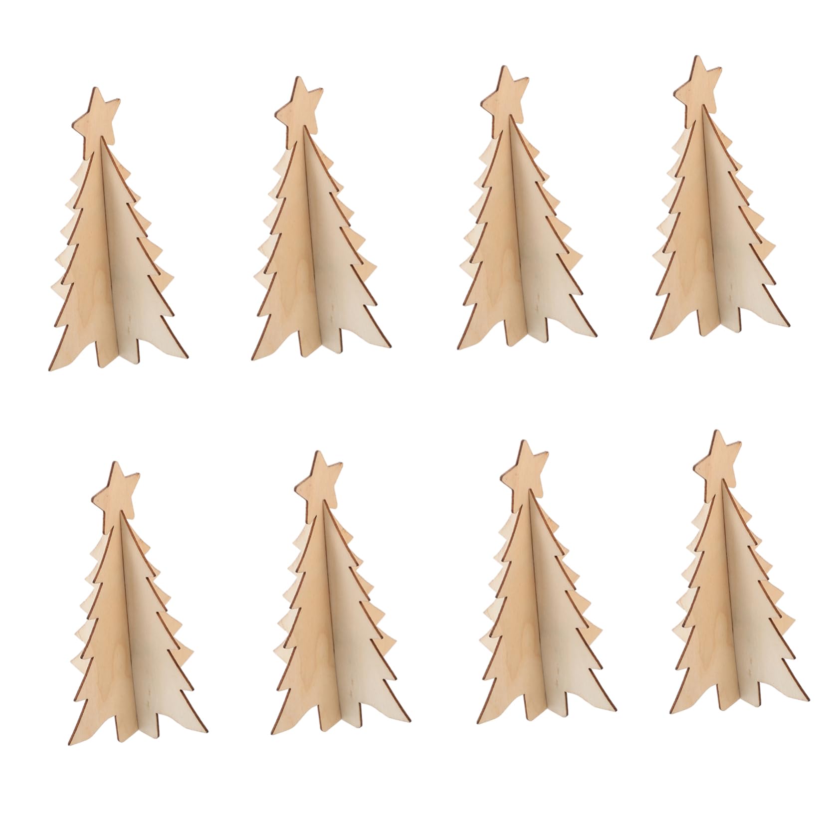 OFFSCH DIY Christmas Tree Decorations 10pcs Wooden Slices Holes Unpainted Wood Chip Ornaments for Hand Painting Home Decor