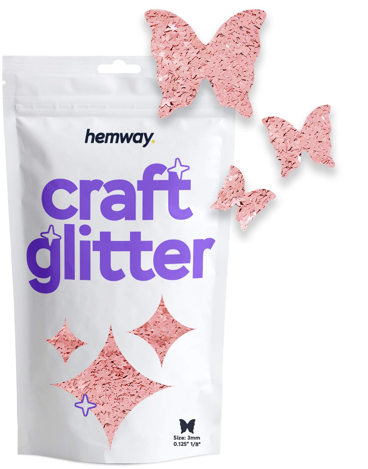 Schmetterlings-Pailletten Glitzer Für Nails, Harz & Body Art – 50 Gramm Silber Holografisch