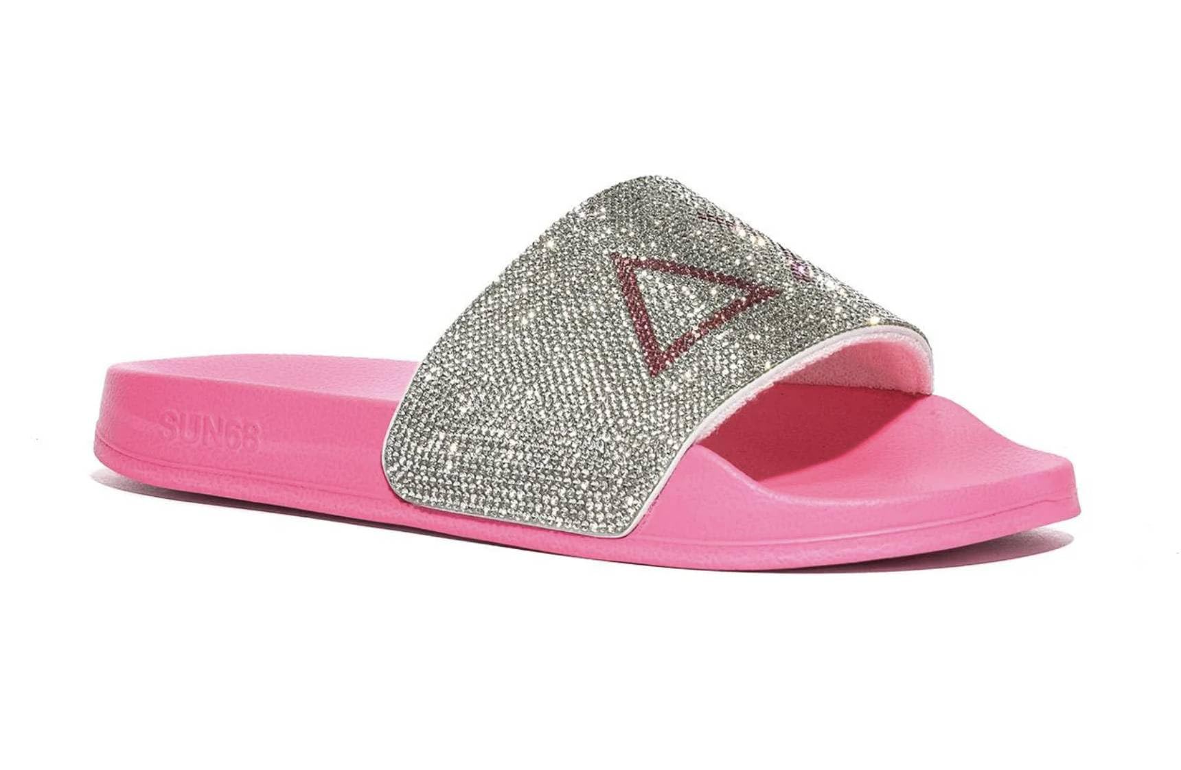 SUN68 Slippers strass beach donna 62 fuxia fluo DS26SU27 X36211