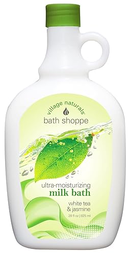 Village Naturals Bath Shoppe - Baño de leche de té blanco, 28 onzas líquidas