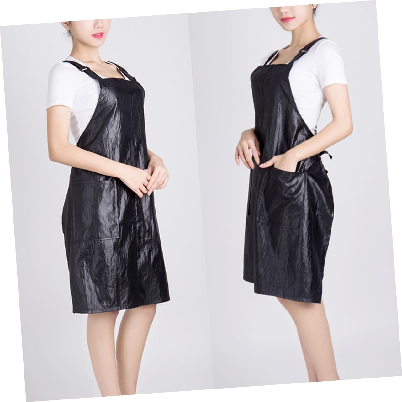 Healeved Work Apron Cooking Apron Hair Stylist Smocks Hairstylist Apron Mens Overalls Waterproof Bibs Salon Stylist Apron Grilling Apron Hair Aprons for Stylist Mens Grill Apron Black