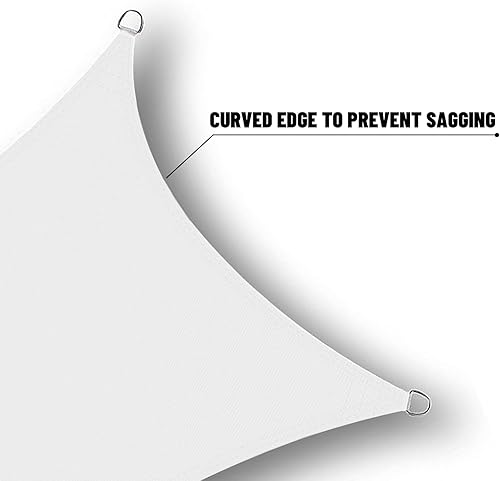 Miniatura 4 de SUNNY GUARD Toldo impermeable de 9' 10" x 13', color blanco, rectangular, con bloqueo UV para exteriores, patio, jardín