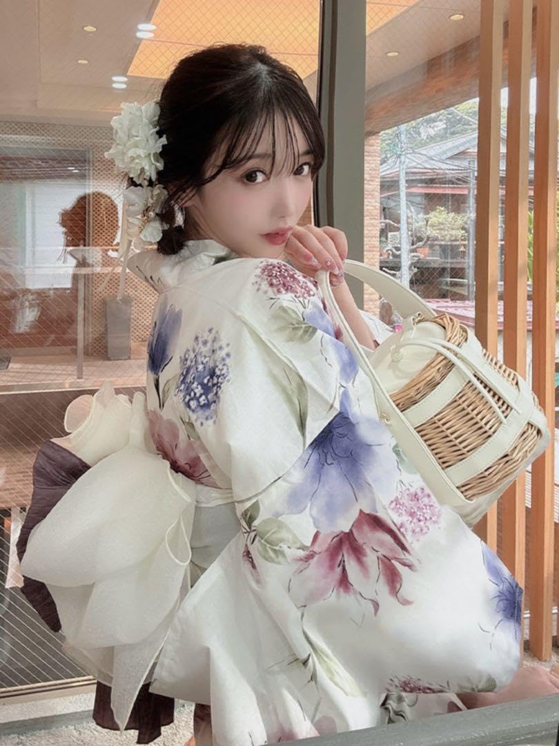 GRL グレイル 水彩花柄浴衣セット 2wayセパレート浴衣 二部式 三上悠