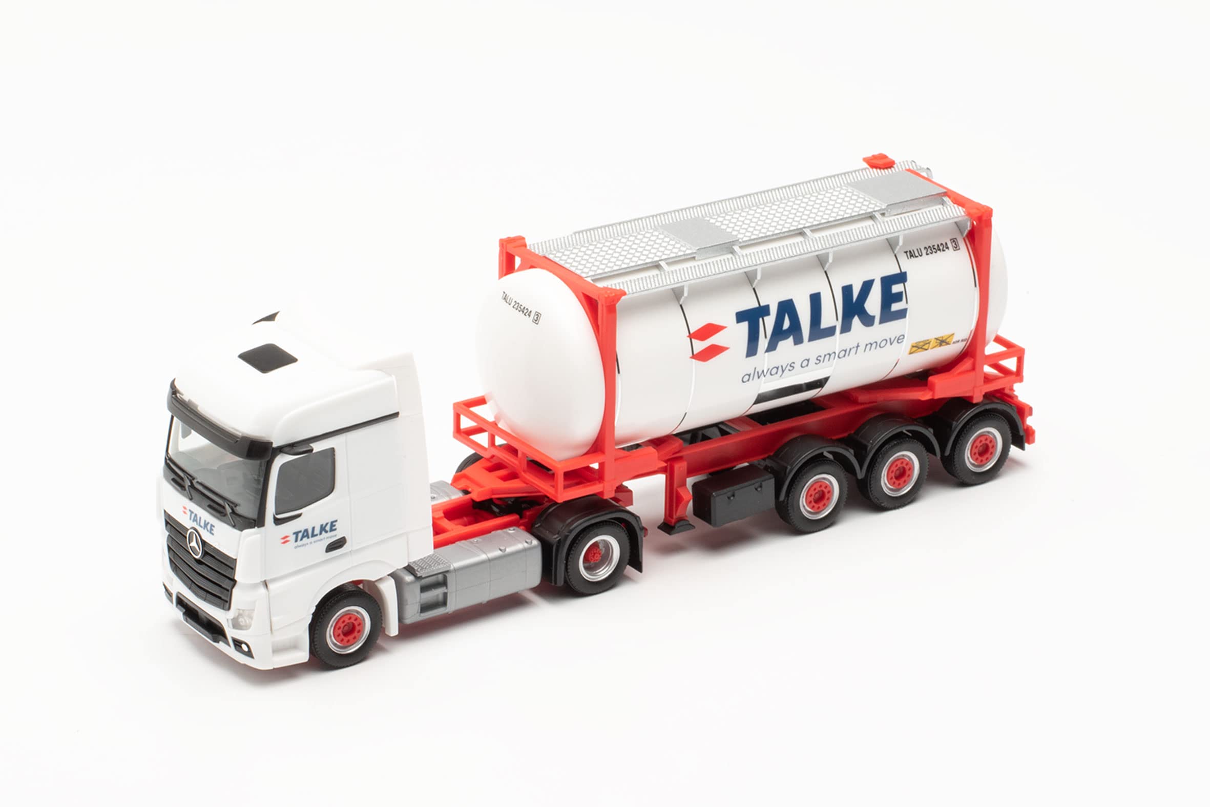 herpa truck model Mercedes-Benz Actros Bigspace '18 Swapcontainer-Sattelzug Talke, on a scale of 1 : 87, plastic miniature - Image 3