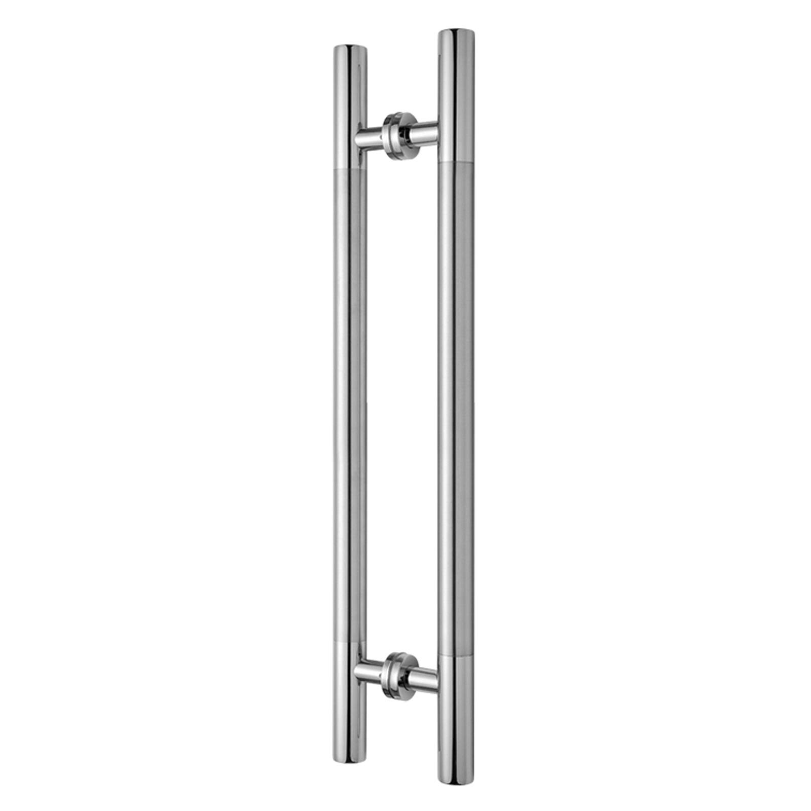Manija de puerta de granero de acero inoxidable con agarre de madera, herrajes duraderos para el hogar, tienda, garaje y oficina