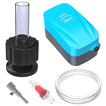 Pawfly 40 GPH Aquarium Air Pump with Airline Tubing and Check Valve Accessories for 3 - 10 Gallon Small Fish Tank
