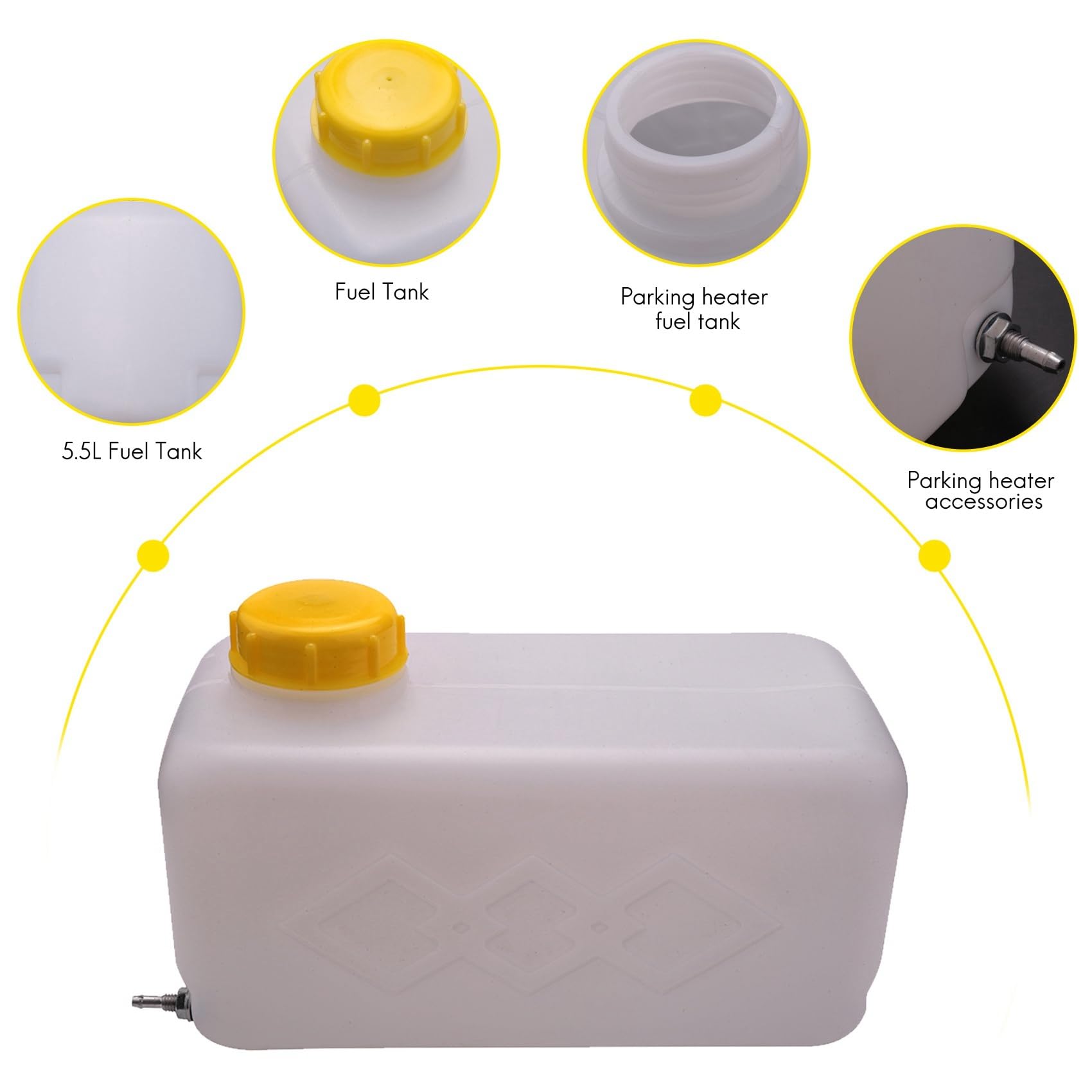 5,5 l, in plastica, per il riscaldamento, serbatoio di , olio di , per camion, caravan, serbatoio di riscaldamento, olio di