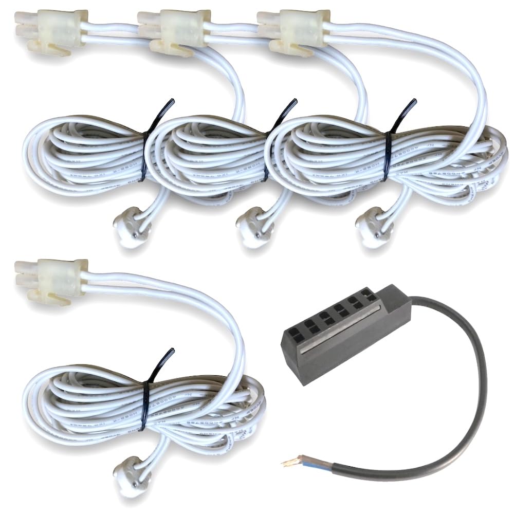 LED Einbaustrahler 12V IP44 – 3er Set • 3W • 250lm • Warmweiß (3000k)• rund • inkl. LED Trafo & 120cm AMP Kabel • Feuchtraum Spots für Bad, Dusche, Küche & geschützten Außenbereich