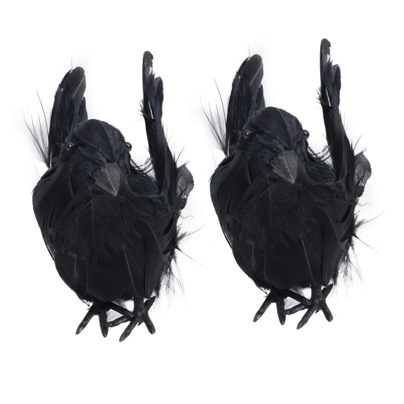 Ornement de corbeau noir Halloween stable pour décorer sans abîmer les meubles