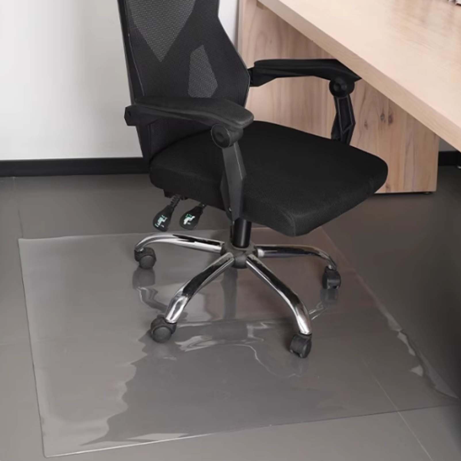 Bodenschutzmatte Transparent/Gefrostet, Größe wählbar, 2 mm Stärke Bodenschutzmatte Transparent Bürostuhl, PVC Bodenmatte Rutschfest Stuhlmatte Teppichschutz, Stuhlmatte (Transparent,2mm,160x300cm)