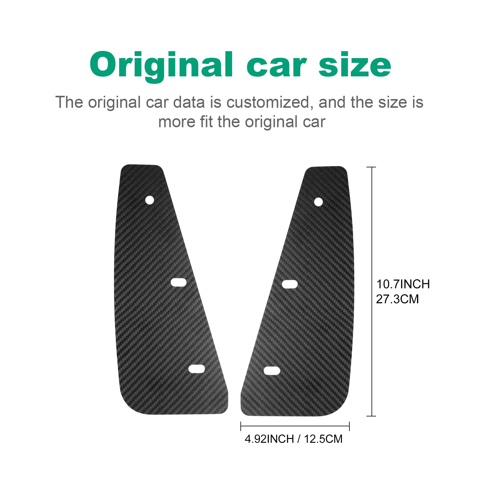 KUNGKIC Parafango Per Toyota GR Yaris 2020-2026 Fibra di carbonio Paraspruzzi Posteriore Valvola Fango Accessori Nessuna Foratura 2 Pezzi
