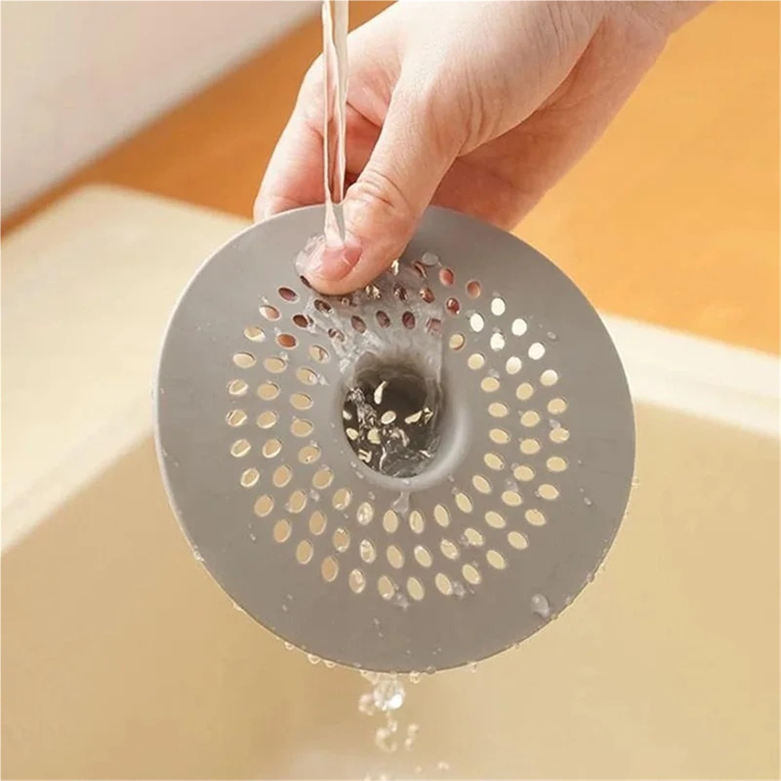 Colador de Drenaje Redondo antiobstrucción for el Cabello, 5 uds., for fregaderos baño y Cocina para Bañera,Ducha