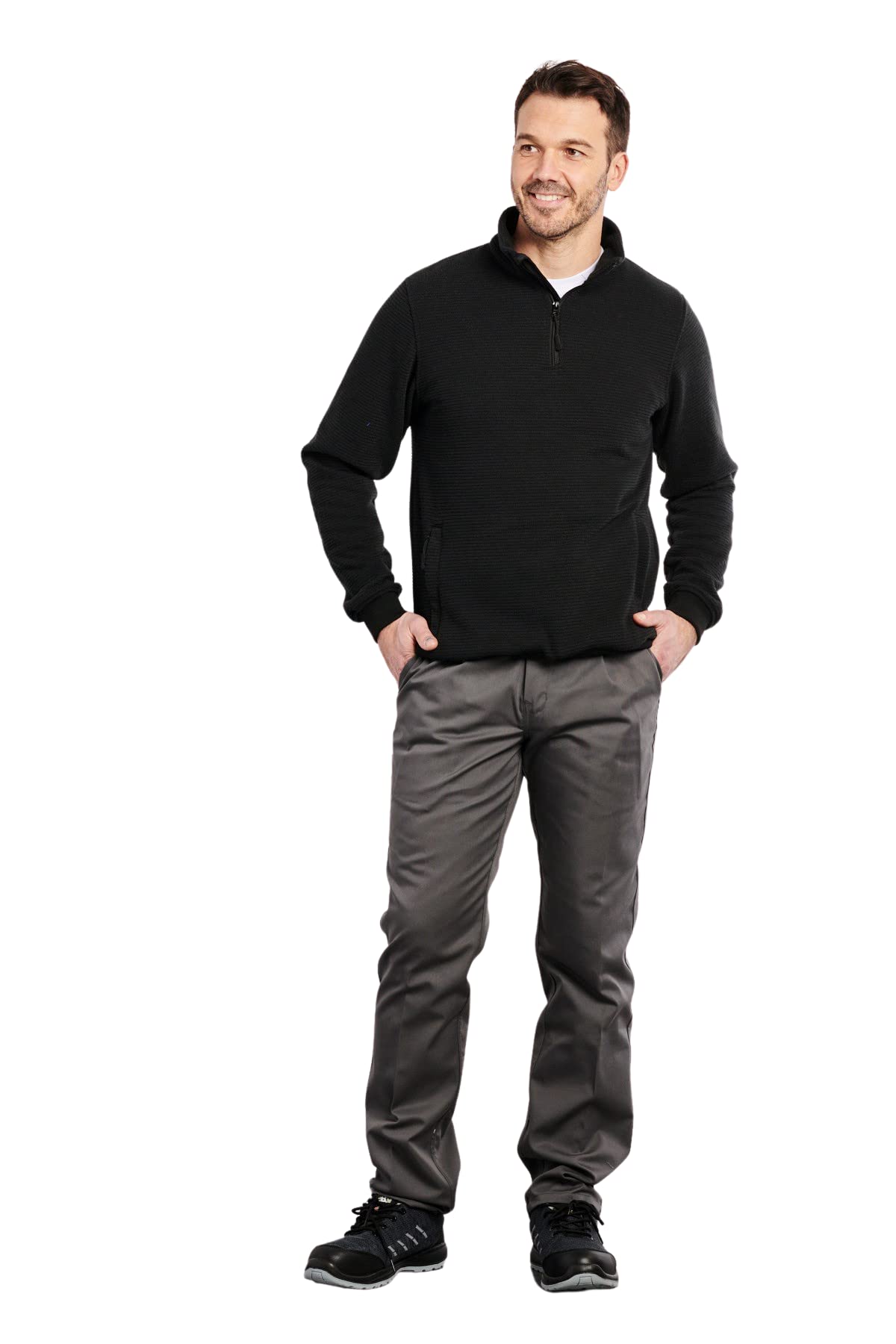Pantalon de Cuisine Pied de Poule Pantalon de Chef Classique Polycton Taille elastiquée