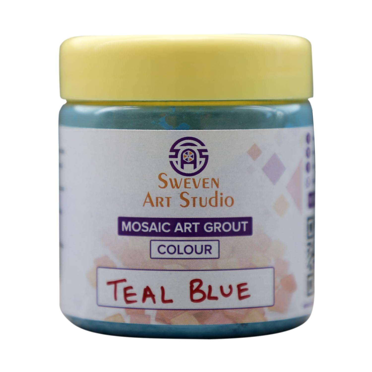 Sweven Art, Ready-to-Mix Tile Grout Powder for Mosaic Art in Teal Blue Color (Pack of 100Gms)