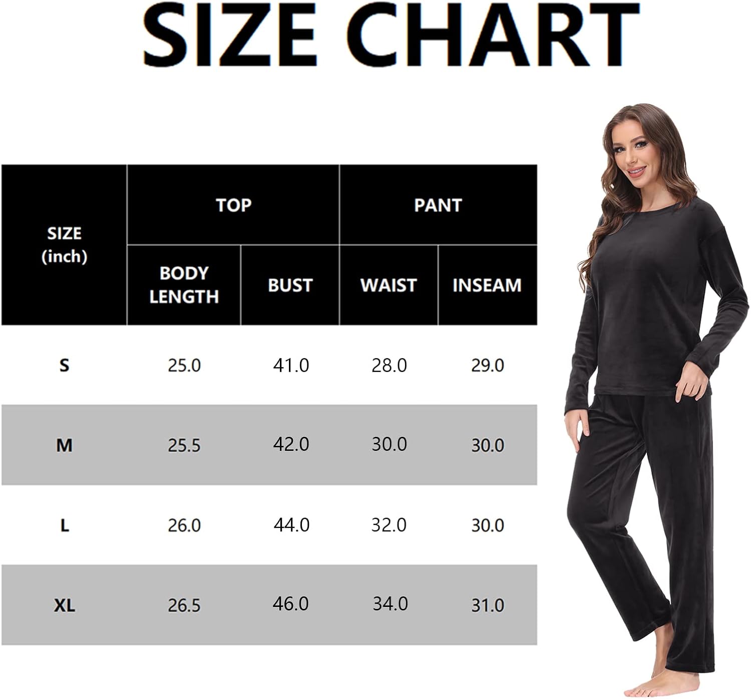 COZZIPLUS Women Velour Sweatsuits Sets Lounge Set 2 Piece Sweatsuit Crew Neck Sweatshirt and Sweatpant Velvet Jogging Suit Black Large