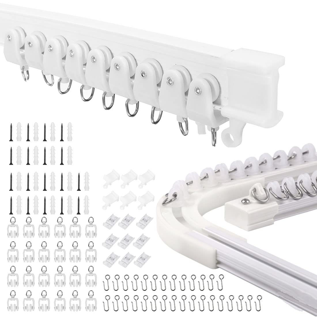 Buy Flexible Ceiling Curtain Track, 3 M/9.8FT Bendable Ceiling Curved