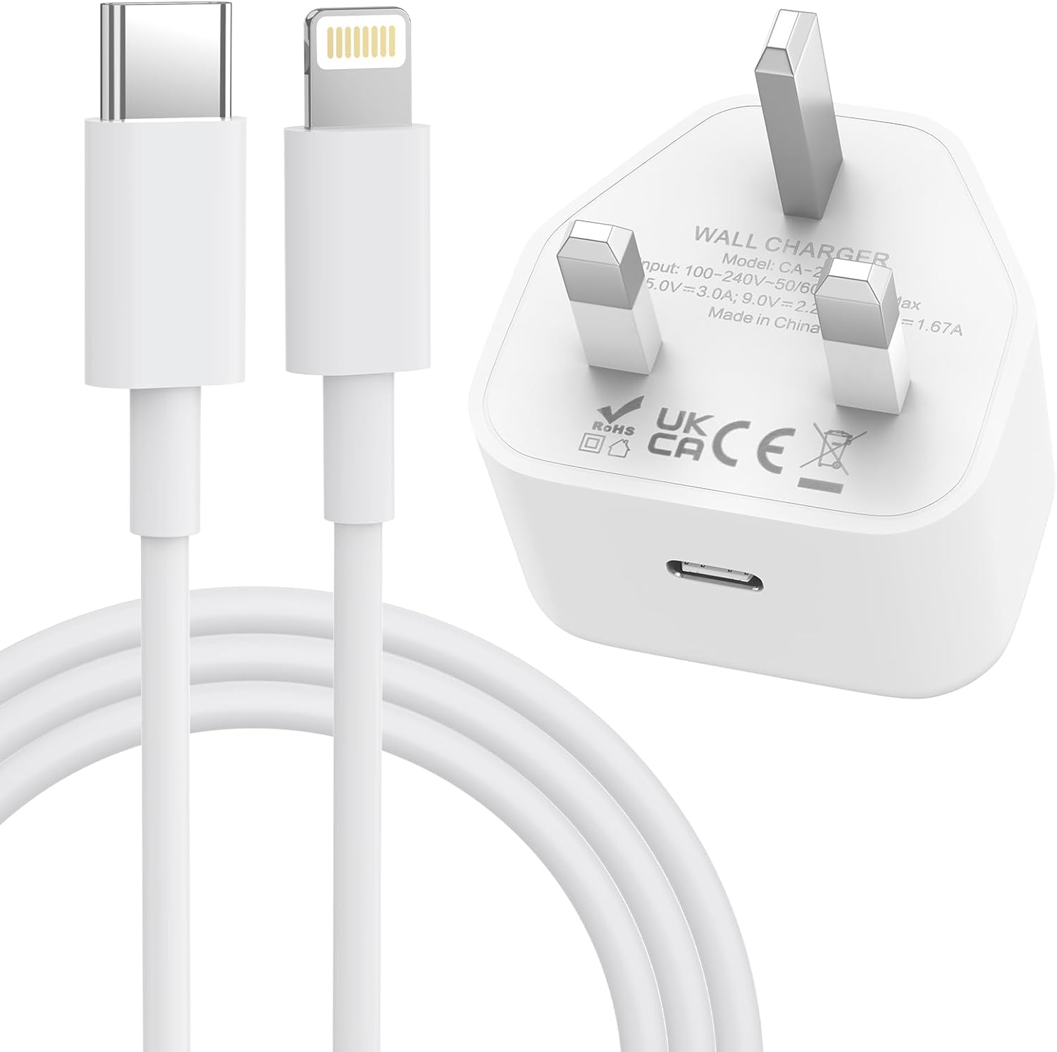 iPhone Charger Fast Charge, [MFi Certified] 25W PD USB C Charger with 2M/6FT Fast Charging Cable for iPhone 14/13/12/11 Pro/Pro Max/XS Max/XS/XR/X/SE/8/iPad, USB C Wall Chargers Power Adapter