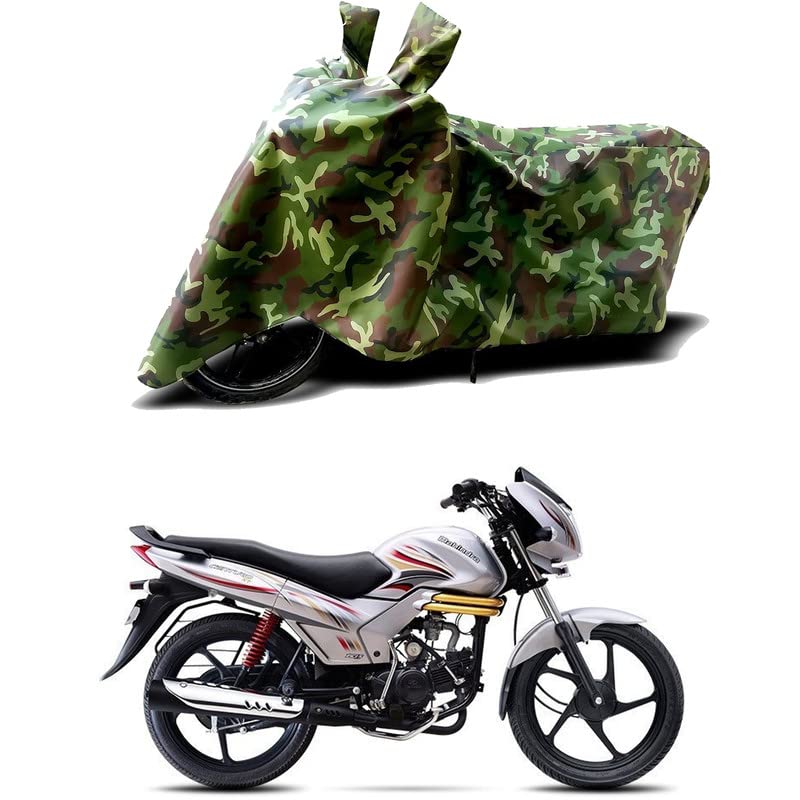 Image of 100% Water Resistant Bike Scooty Two Wheeler Body Cover Compatible for Mahindra Centuro N1 /UV-Rays /Heat Protection /Birds Dropping /Scratchproof /Dust Proof /Waterproof /All Varient[Green MJ]