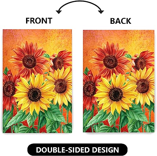 Dzglobal FLAG0704 Sunflower Flag Fall House Flags 28X40 Double Sided Late Summer Garden Flag Autumn Flags thumb #2