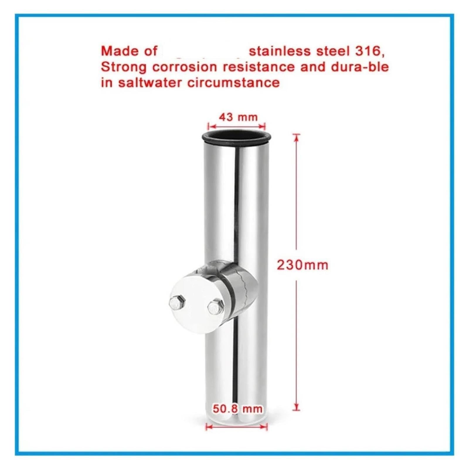 1 szt. Uchwyt na pręt 3/4"-1-1/4" 316 SS do montażu na szynie
