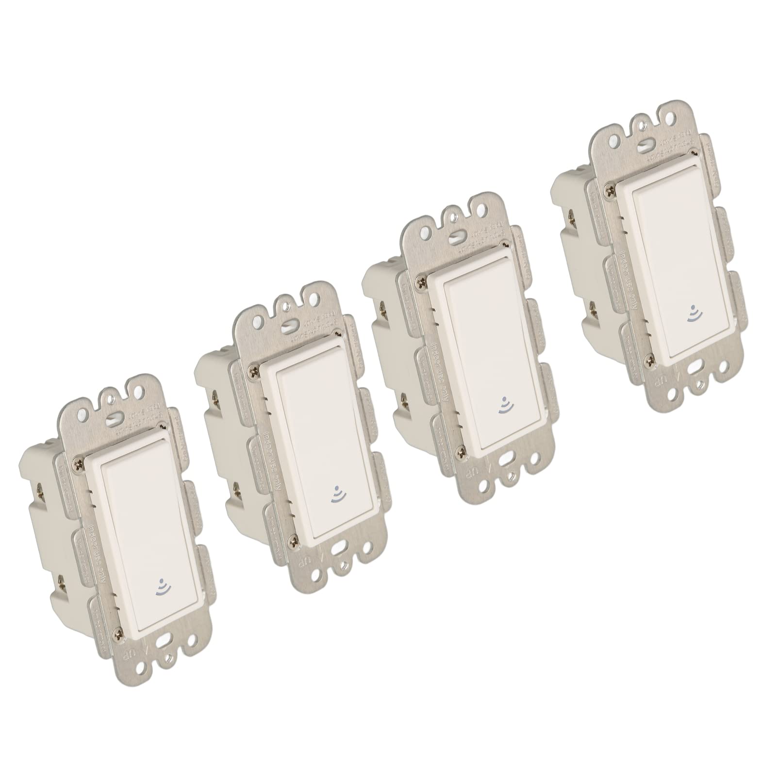 4-Gang-WLAN-Smart-Lichtschalter, Sprachsteuerung, APP-Fernbedienung für, Einfache Installation für Smart Home-Besitzer, Weiß