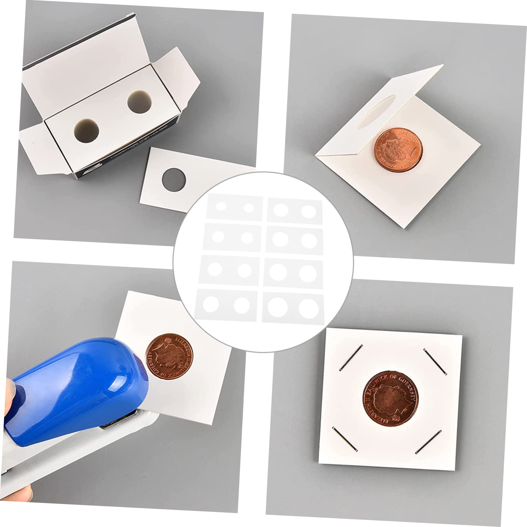 Papel Tamaño de 400 Monedas para Coleccionismo Portamonedas Piezas de Adecuado para Monedas, Adecuado para Almacenar y Exhibir